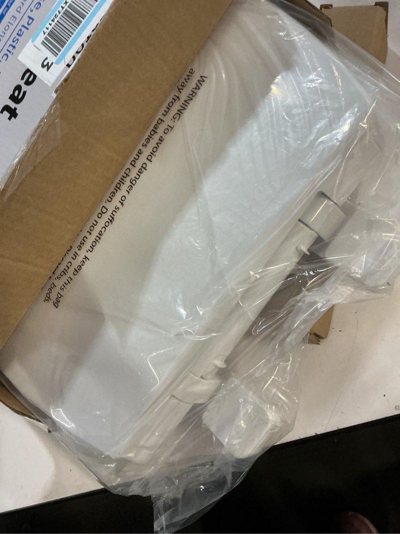 Condition photo showing Good Condition for wssrogy toilet seat elongated with slow close hinges, four bumpers never loosen and easily remove, two sets of parts, plastic, white elongated white - adult seat
