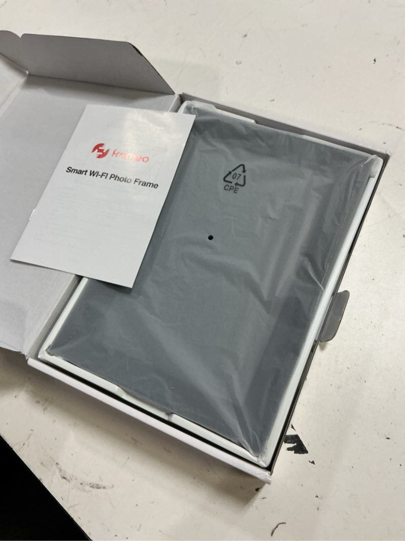 Condition photo showing New/Like New for frameo 10.1 inch wifi digital picture frame with 32gb storage,1280 * 800p ips hd touch screen,send photos/videos from your phone anywhere, photo gifts for parents and grandparents