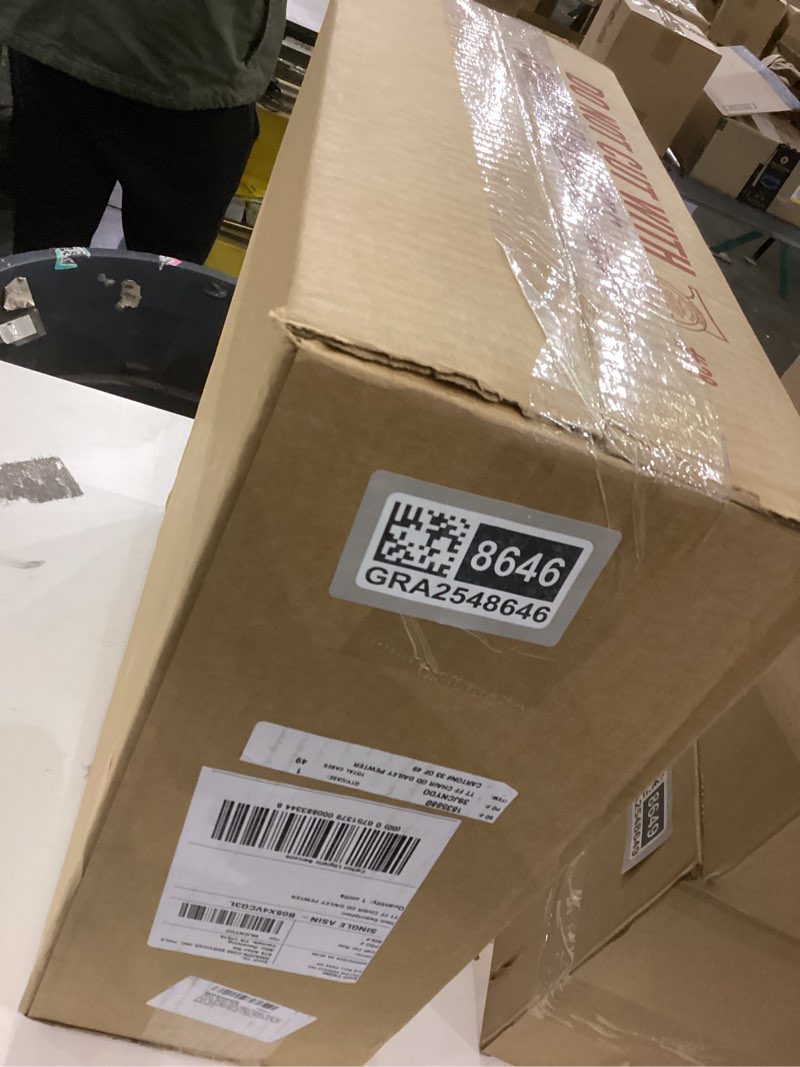 Condition photo showing New/Like New for Pillow Perfect Floral Indoor/Outdoor Solid Back 1 Piece Square Corner Chair Cushion with Ties, Deep Seat, Weather, and Fade Resistant, 36.5" x 18", Black/Tan Dailey, 1 Count