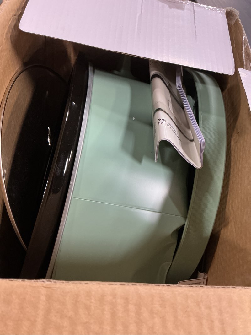 Condition photo showing As Is for bella 6.0 Qt Programmable Slow Cooker, EverGood™ Ceramic Nonstick Coating, Adjustable Temperature & Cooking Times, Dishwasher Safe Stoneware Pot & Tempered Glass Lid, Tangle Free Cord Wrap, Seaglass