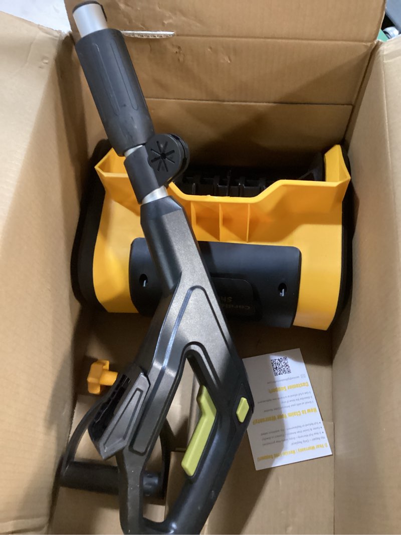 Condition photo showing As Is for Cordless Snow Shovel Compatible with DeWalt 20V Battery, 12" Electric Snow Blower with 20FT Max Thro