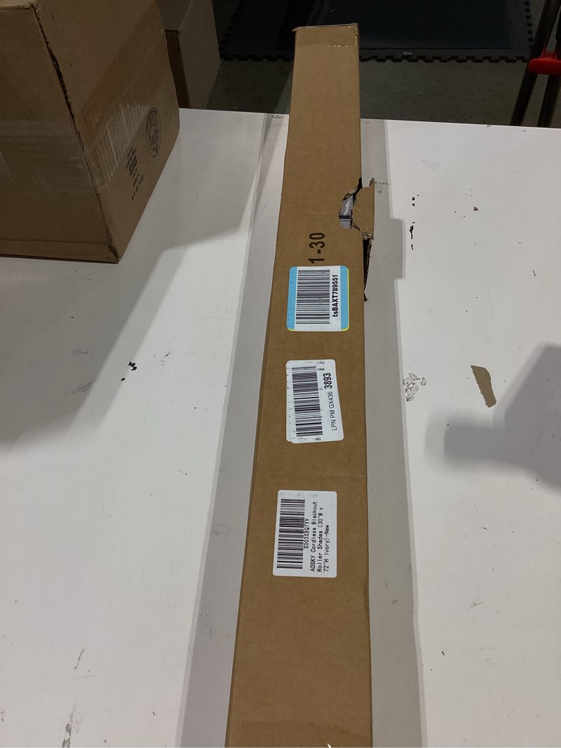 Condition photo showing Good Condition for aosky cordless roller shades blackout blinds for windows room darkening rolled up shades with spring system, uv protection window shades door blinds for home and office (30" w x 72" h, ivory) 30"w x 72"h ivory