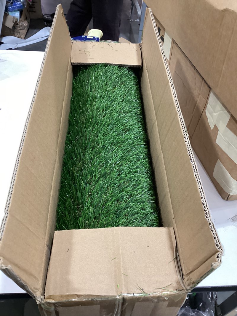 Condition photo showing Good Condition for Reusable Dog Loo System with Artificial Grass Turf&Pee Pads&Tray, for Puppy Potty Training is Portable&Easy to Clean,35x23in Large Dog Litter Box Toilet for Indoor/Outdoor use POTTY SYSTEM Extra Large