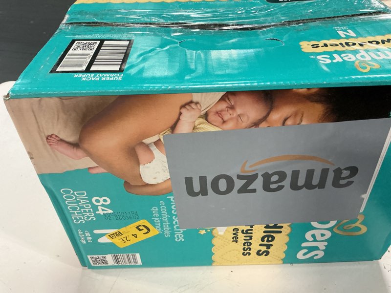 Condition photo showing New/Like New for Pampers Swaddlers Diapers, Size 0 (up to 10 lbs), 84 Count, Absorbent, Keeps Baby Dry and Comfortable, Skin Safe Disposable Baby Diaper (Packaging May Vary) Newborn 84