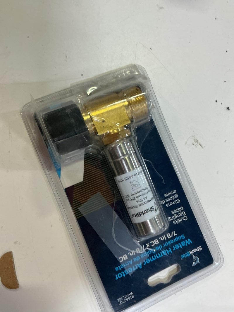 Condition photo showing As Is for sharkbite 7/8-in ballcock stainless steel water hammer arrestor
