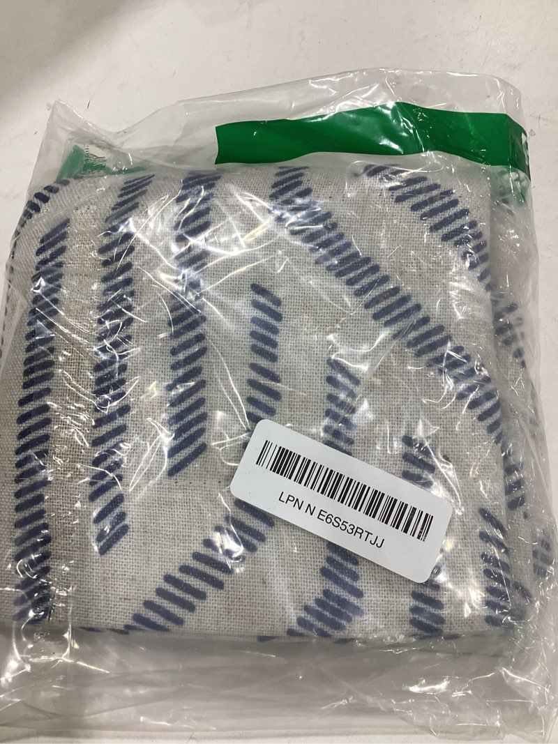 Condition photo showing Good Condition for driftaway farmhouse linen lined valance double layer thermal insulated room darkening blackout window valances 3 inch rod pocket striped kitchen valance single 52 inch by 18 inch briony navy briony-navy 52"w x 18"l (pack of 1)
