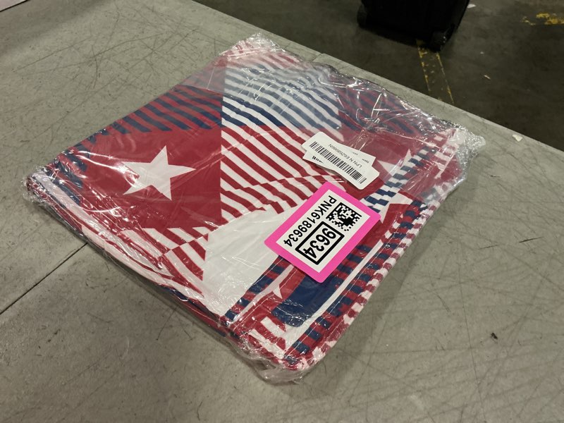 Condition photo showing New/Like New for horaldaily 4th of july tablecloth 60x120 inch rectangular, patriotic red buffalo plaid stars independence day memorial day table cover for party picnic dinner decor 60" x 120" (rectangular) red