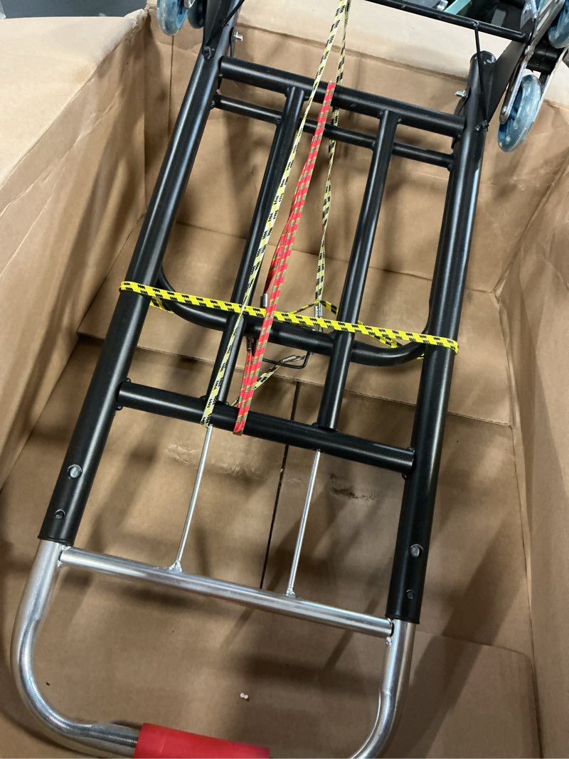 Condition photo showing As Is for Functional Folding Hand Truck Portable Folding Trolley For Easy Maneuvering Practical Cart For Urbans Shoppers