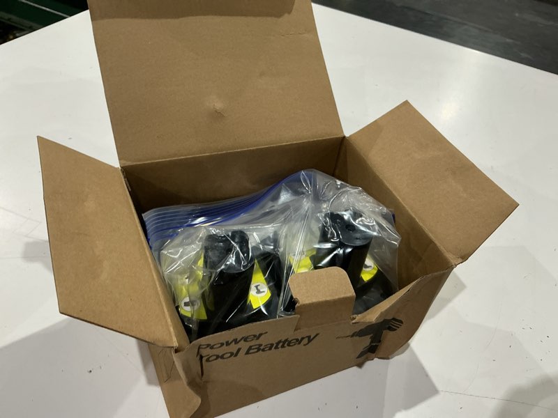 Condition photo showing As Is for replacement for ryobi 18v battery: 18v 4.0ah lithium-ion compatible with ryobi p102 p103 p105 p107 p108 p109 p122 cordless power tools 2 pack