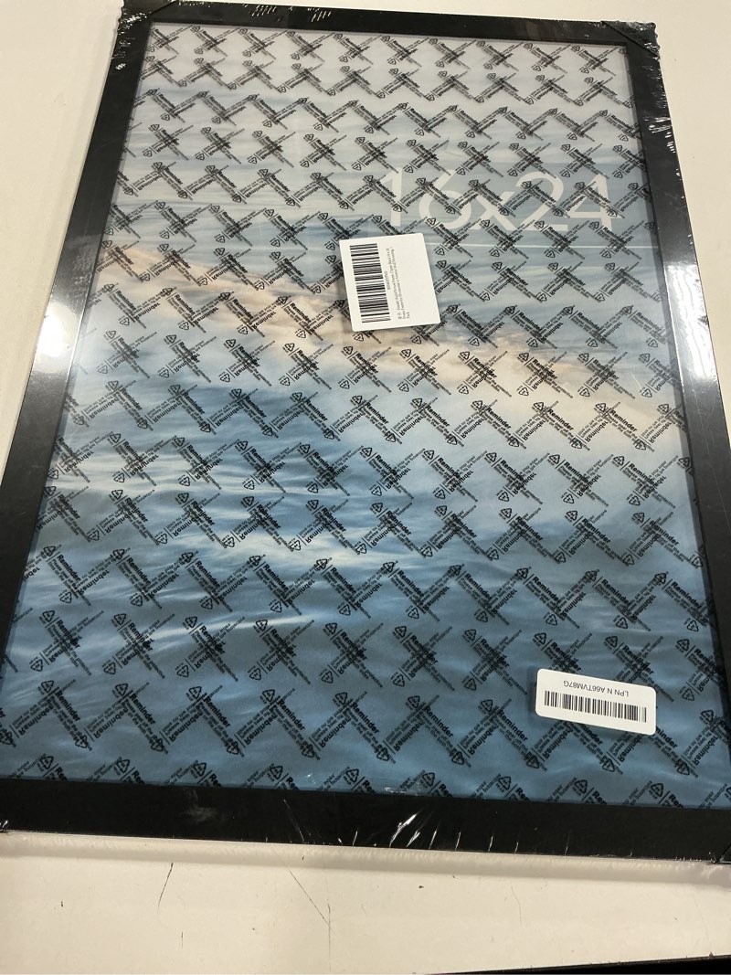Condition photo showing Good Condition for 16x24 picture frame, classic black 16 x 24 poster frame for horizontal or vertical wall mounting, 1 pack