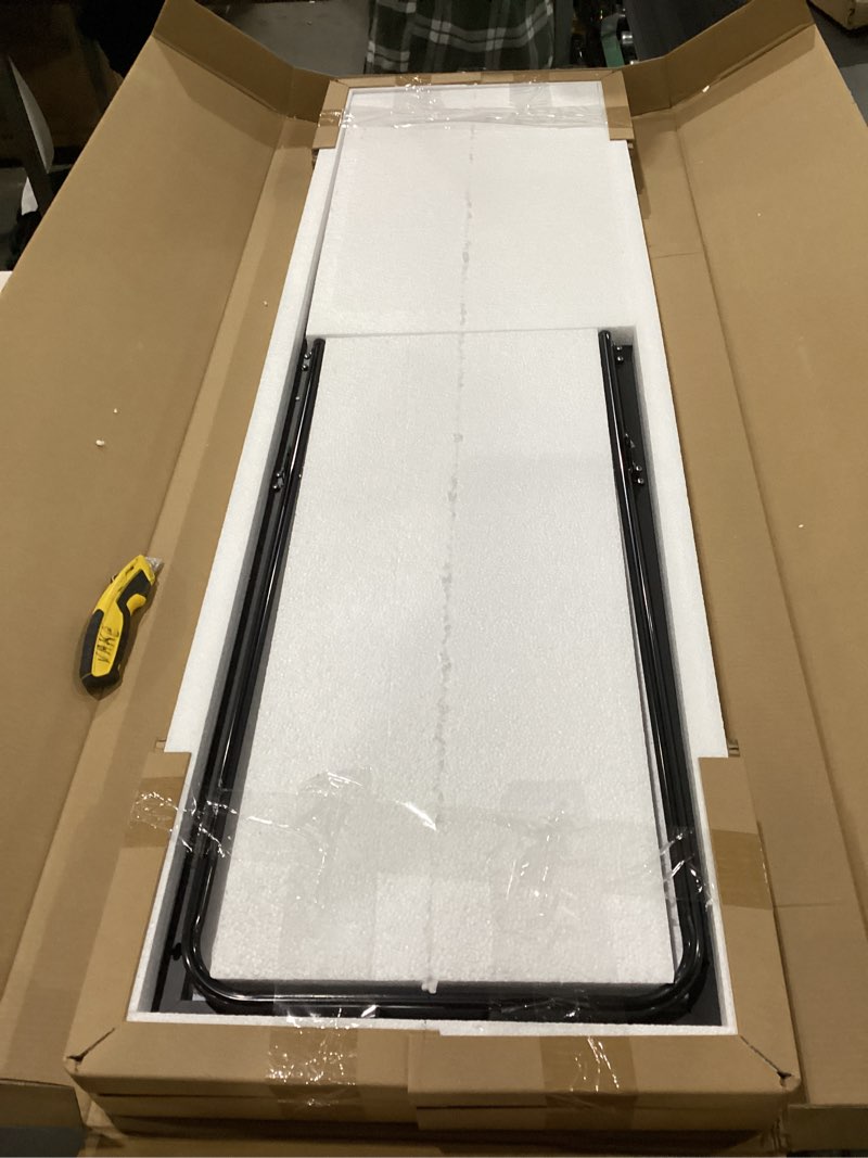 Condition photo showing New/Like New for NeuType 59"x 16" Full Length Mirror Aluminum Alloy Thin Frame Floor Mirror Wall Mirror Dressing Mirror Hanging or Leaning Against Wall, Bedroom Mirror Full Body Mirror Black with Stand Black 59"L x 16"W