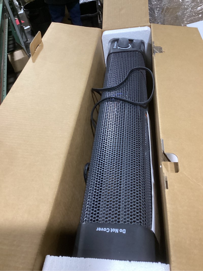 Condition photo showing Good Condition for Comfort Zone 1500W Convection Baseboard Heater with Built-In Thermostat, Overheat & Tip-Over Protection, Dent-Proof Ends, Plug-In Portable, Ideal for Home, Bedroom & Office, Black