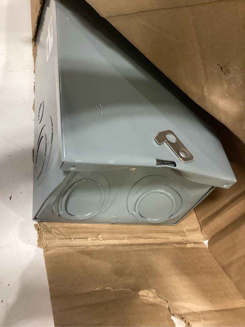 Condition photo showing As Is for qo 200 amp 2-pole outdoor circuit breaker enclosure with qdl22200 powerpact q-frame breaker