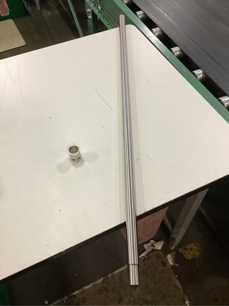Condition photo showing As Is for briofox industrial shower curtain rod - 2-in-1 design tension curtain rod - never rust non-slip 43 to 72 inch 304 stainless steel, brushed nickel window curtain rod 43-72 inches brushed nickel
