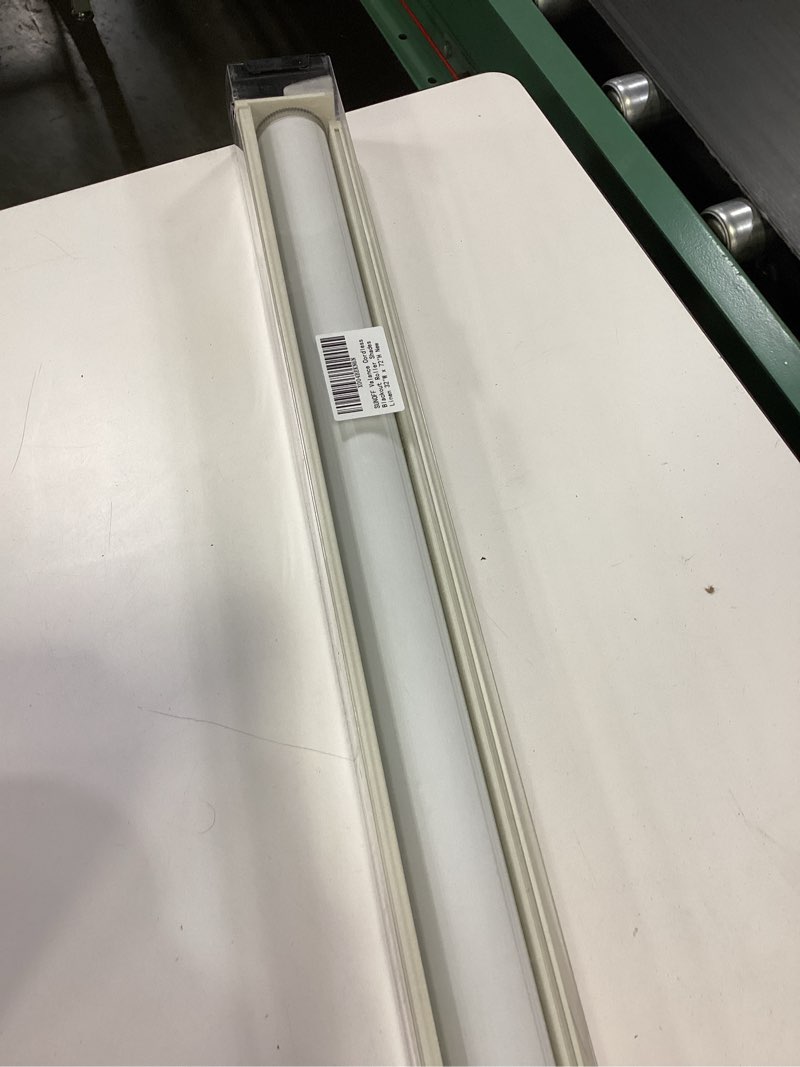 Condition photo showing As Is for cordless blackout roller shades blinds for windows free-stop,pull down room darkening with valance,thermal insulated woven fabric window door blinds for home,office,linen 32" w x 72" l 32"w x 72"h linen