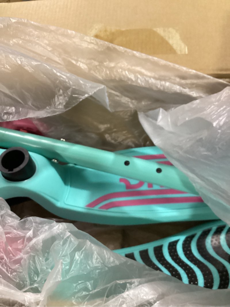 Condition photo showing As Is for (similar to )micro kickboard | mini kids scooter for ages 2-5 | children up to 110 lbs | 3 wheel lean-to-steer design | adjustable t bar | smooth ride pu wheels | swiss design ice blue