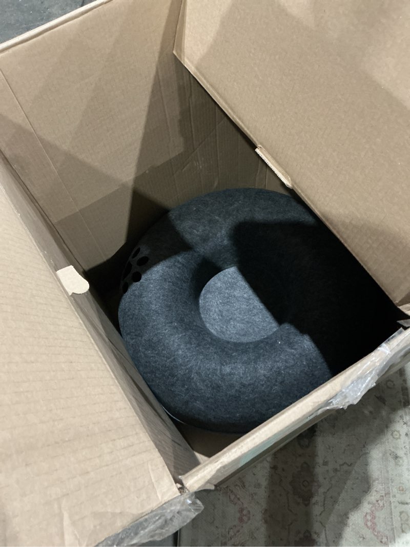 Condition photo showing As Is for similar to not exact cat caves for indoor cats, large cat tunnel for multiple & large cats, scratch detachable peekaboo cat cave bed, kitten donut kitty hideaway up to 45 lbs