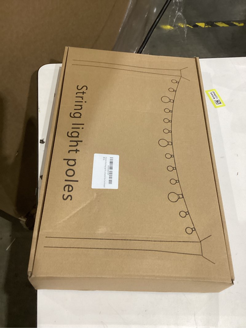 Condition photo showing New/Like New for 2 Pack String Light Poles,10 Ft Light Poles for Outside String Lights,Outdoor Lights Pole with Fork,Metal Poles Stand for Patio Deck Backyard 10FT 2 Pack