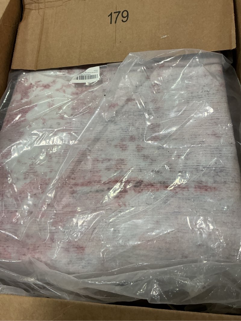 Condition photo showing Good Condition for 7x9 Area Rug for Living Room Non Slip Low Pile,Washable 9x7 Nursery Area Rugs for Baby Girl Bedroom Kids Playroom Indoor,7 Foot by 9 Foot Grey Pink Dining Room Carpet,7'Ft x 9'Ft Desk Mat Under Table Pink Ripple 7' x 9' (Rectangular)