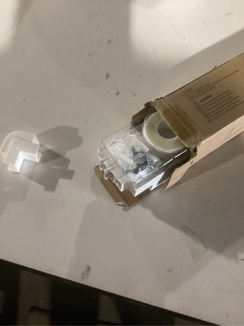 Condition photo showing item condition for Delamu Cord Hider, 157in Wire Covers for Cords on Wall, Premium Cable Hider Cord Covers for Wires, Cable Management Wire Hiders for TV, Cable Raceway Kit, W0.95 H0.55in, White 157in L x 0.95in W x 0.55in H White