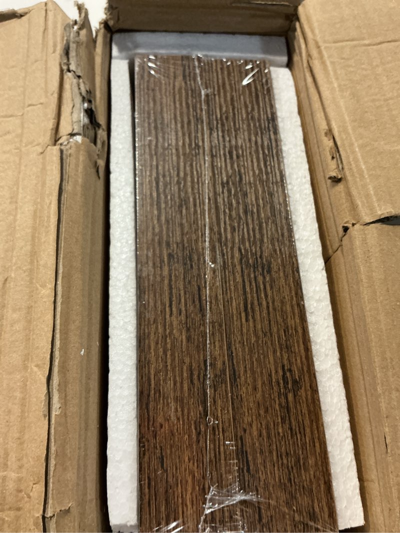Condition photo showing Good Condition for QEEIG Floating Shelves for Wall 47.2" Extra Long - Wall Shelf Bathroom Kitchen Living Room Bedroom Farmhouse Home Decor Display Bookshelf Large 47.2 x 9.3 inch Set of 2, Rustic Brown (008-120BN) 47.2" A. Brown