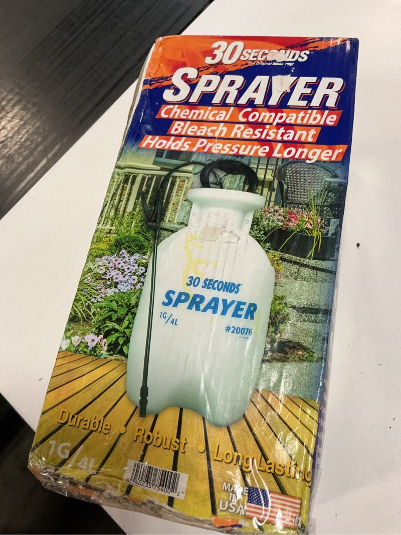 Condition photo showing New/Like New for 30 seconds outdoor cleaner, 1 gallon - sprayer