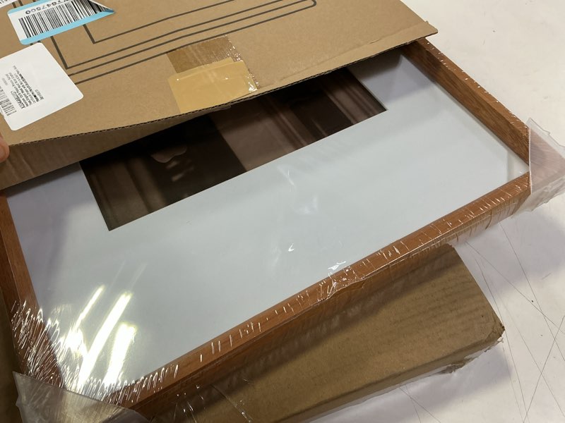 Condition photo showing New/Like New for Heimlove 12x18 Picture Frames Natural Teak,Original Wood Hand Make Crafted Certificate Frame with Mat to 8.5x11 Graduation Picture Display,Family Picture,Wedding Picture,Diploma,Photo Wall Mounted