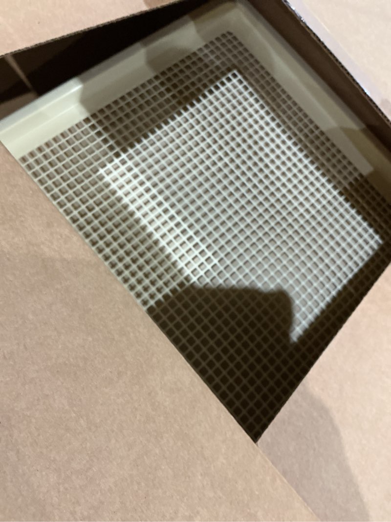 Condition photo showing Good Condition for dog pee pad holder for small and medium dogs, two-layer mesh dog potty tray, indoor puppy pad holder for potty training, gentle on paws, easy-clean leak-resistant fits 22 × 22 inches pee pads