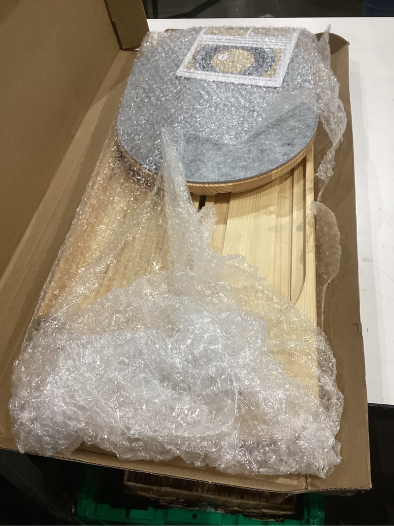 Wooden Slide Transfer Board,25 x10" Transfer Board with Track Pulley Turntable,Made of Heavy-Duty Wo