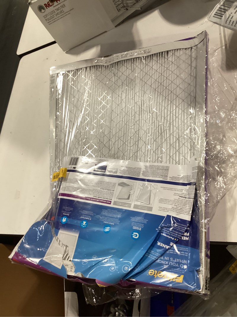 Condition photo showing As Is for filtrete 20-in w x 25-in l x 1-in merv 12 electrostatic pleated air filter (2-pack)
