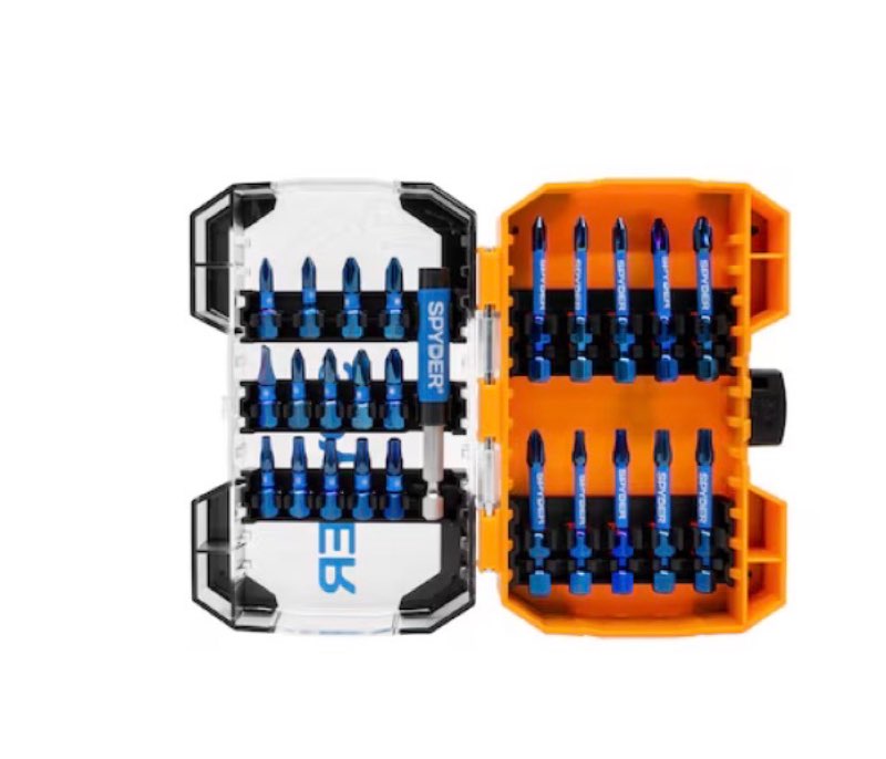 Spyder Mach-Blue 1/4-in x Impact Driver Bit Set 25 -Piece