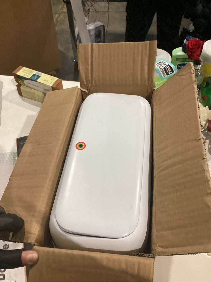 Condition photo showing As Is for funest 2 Pack Bathroom Trash Can with Lid, 3 Gal/12 L & 2.7 Gal/10L Garbage Can with Pop-Up Lid, Small Spaces Plastic Trash Can, Slim Trash Bin Waste Basket for Bathroom,Rv, Office, White 2 Pack (3 Gallon + 2.7 Gallon)