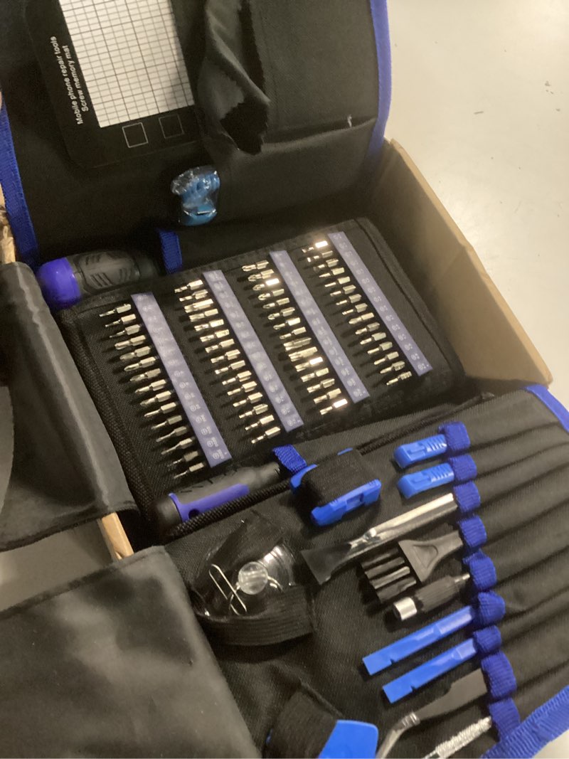 Condition photo showing Good Condition for strebito precision screwdriver set 191-piece multi-bit screwdriver 1/4 inch nut driver home improvement tool electronic repair kit for computer, iphone, laptop, pc, cell phone, ps4, xbox, nintendo blue