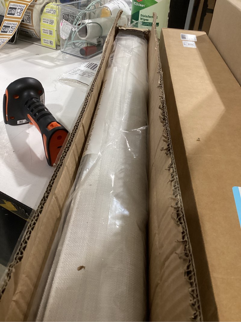 Condition photo showing Good Condition for No Drill Cordless Roman Shades for Windows No Tools Roman Shades, Blackout Fabric Blinds for Indoor Windows, UV Protection, Privacy, Thermal Insulation Roman Blinds, Easy to Install 34"W x 64"H White