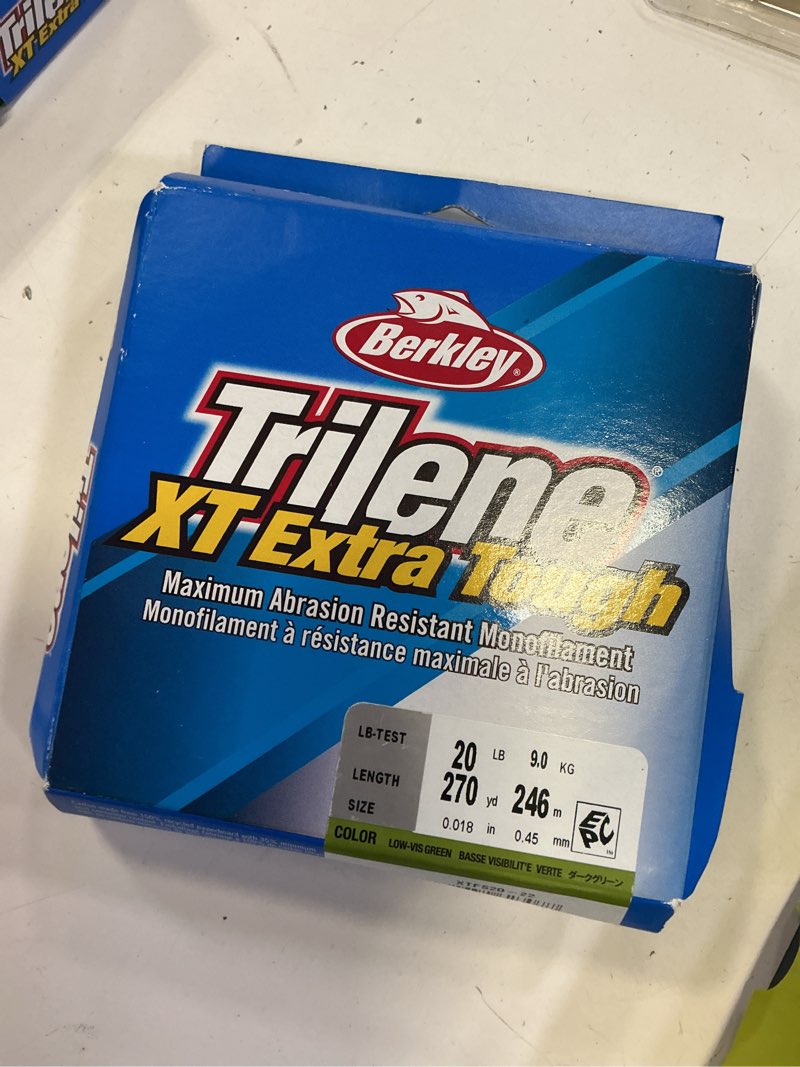 Condition photo showing New/Like New for berkley trilene xt extra tough line filler spool - low-vis green - 300 yards - 17 lb.