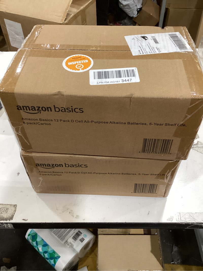 Condition photo showing New/Like New for Amazon Basics 12 Pack D Cell All-Purpose Alkaline Batteries, 5-Year Shelf Life, 96 Count (8 Packs of 12)