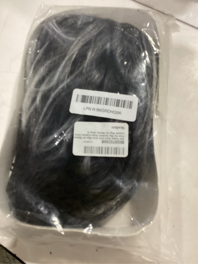 Condition photo showing Good Condition for star flower short curly gray wigs for women pixie cut wig synthetic black gradient silver layered wigs for women (grey 2)