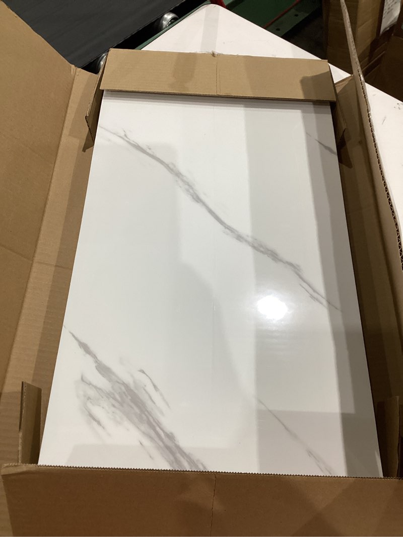 Condition photo showing Good Condition for haimin wall panels peel and stick 20 pieces 23.6x11.8in (38.7 sq. ft. coverage) lightweight backsplash marble look tile?not real marble, ideal for kitchen bathrooms living rooms bedrooms (white-jsb)