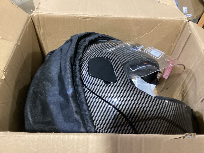 Condition photo showing New/Like New for adult modular motorcycle helmets, dot approved flip up dual visor full face helmet for men women moto atv utv snowmobile adv four wheeler street bike with gloves & mask wilderness black large