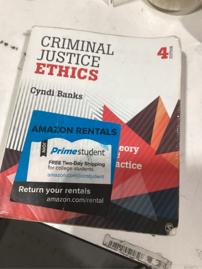 Condition photo showing Good Condition for Criminal Justice Ethics: Theory and Practice