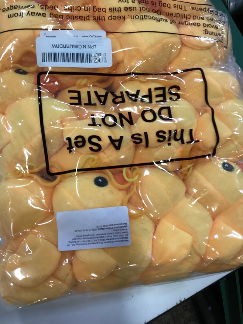 Condition photo showing New/Like New for skylety 12 pcs stuffed duck plush yellow stuffed animal 4 inches plush soft toy small duck playset for boys and girls room sofa birthday baby shower theme party decoration