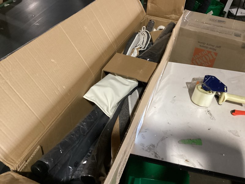 Condition photo showing New/Like New for amazon basics double 2 person heavy duty hammock with space saving steel stand and carrying case, 470lb capacity, multi color, 118 x 46 x 39 inches