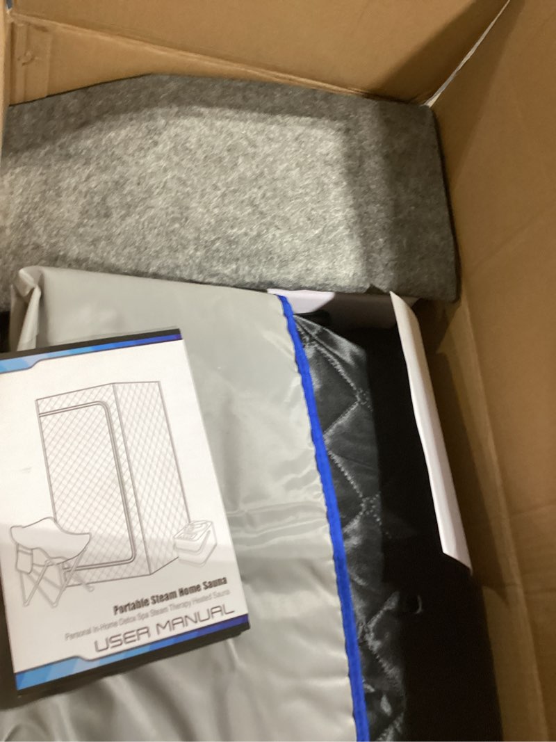 Condition photo showing Good Condition for Upgraded Portable Sauna for Home?Relaxation, Steam Sauna for Home with Steamer, Remote Control, Folding Chair, 9 Levels