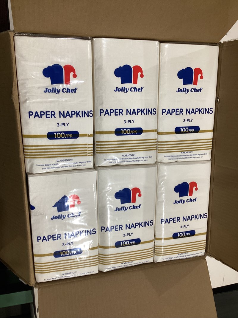 Condition photo showing New/Like New for 600 Pack Paper Napkins, 3-Ply Guest Towels Disposable Dinner Napkins, Soft and Absorbent Party Napkins for Thanksgiving, Bathroom,Wedding and Events Gold-600