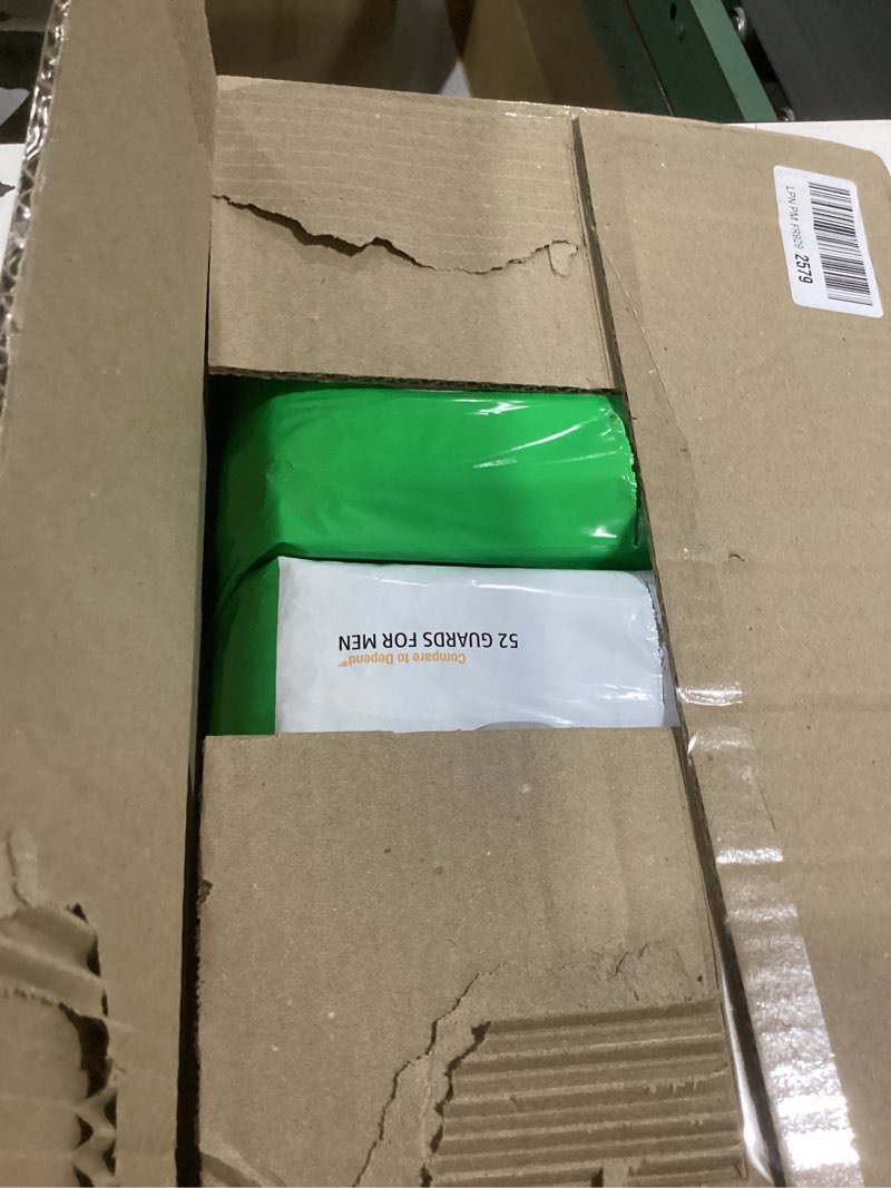 Condition photo showing Good Condition for Amazon Basics Men's Incontinence Guards, Maximum Absorbency, 104 Count, (2 Packs of 52)