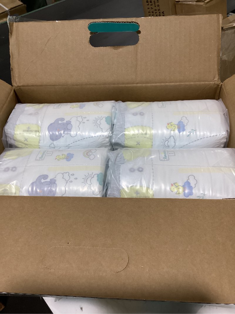 Condition photo showing New/Like New for pampers swaddlers sensitive disposable diapers - size 1 - 164ct: 8-14 lbs, with aloe, paraben-free, wetness indicator