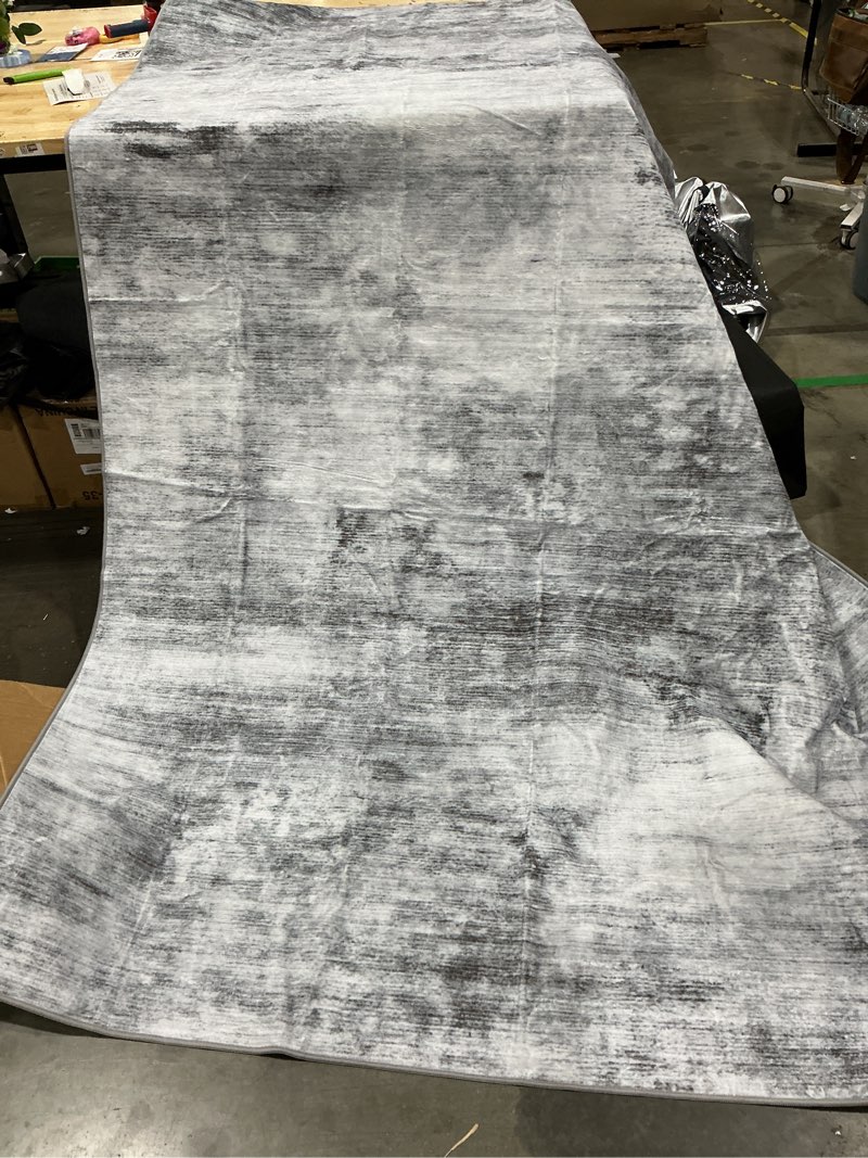 Condition photo showing Good Condition for aelenmu 8x10 area rugs for living room bedroom dining room washable grey | soft modern abstract decor for high-traffic areas, non-slip backing, water repellent, pet proof, non-shedding, indoor grey  (rectangular) unknown size