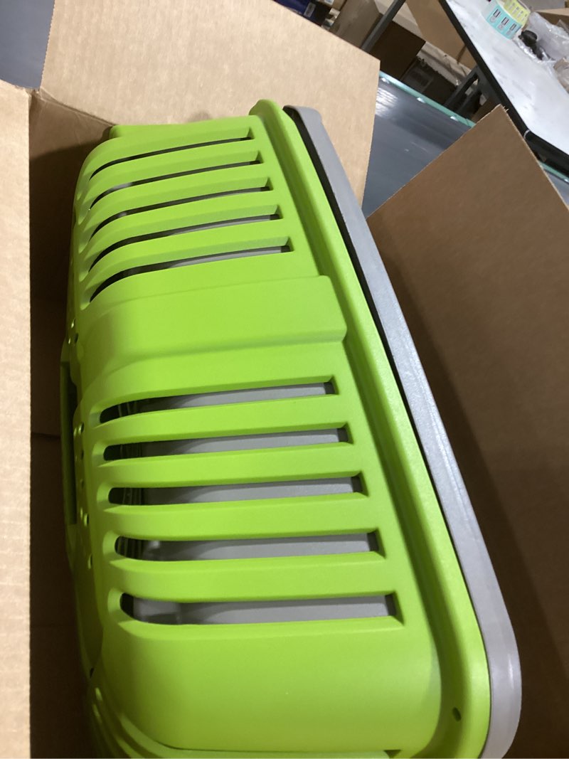 Condition photo showing Good Condition for MidWest Homes for Pets Spree Travel Carrier – Hard-Sided Dog & Cat Carrier, Small Pet Travel Crate with Handle, Ventilated Design, Easy Assembly, 22-Inch, Green Green 21.9"L x 13.6"W x 14.1"H