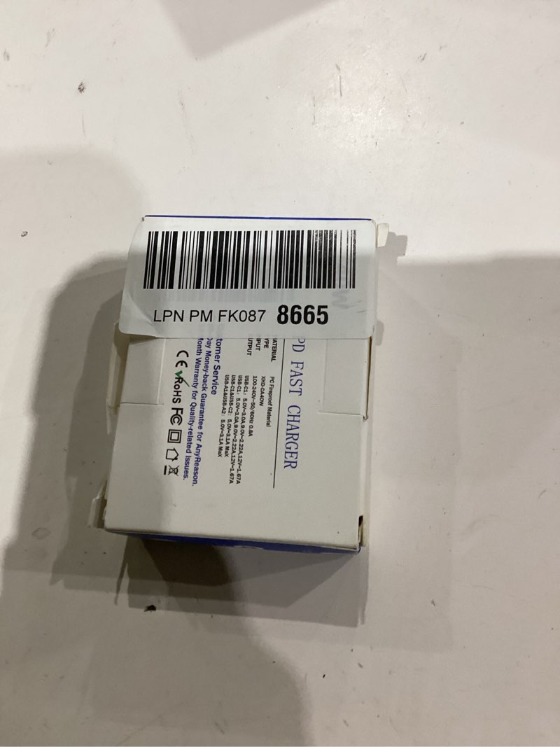 Condition photo showing As Is for usb c wall fast charger block, 40w 4-port type c charger fast charging blocks pd power charger adapter+qc 3.0 usb multiport charger brick for iphone 17/16/15/14/13/12 pro max, ipad, galaxy s25-2pack white