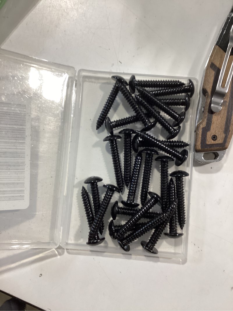 Condition photo showing Good Condition for #14 x 1-1/2" truss head self tapping wood screws sheet metal screws, black finish, 304 stainless steel 18-8, 25 pcs 25 #14 x 1-1/2"